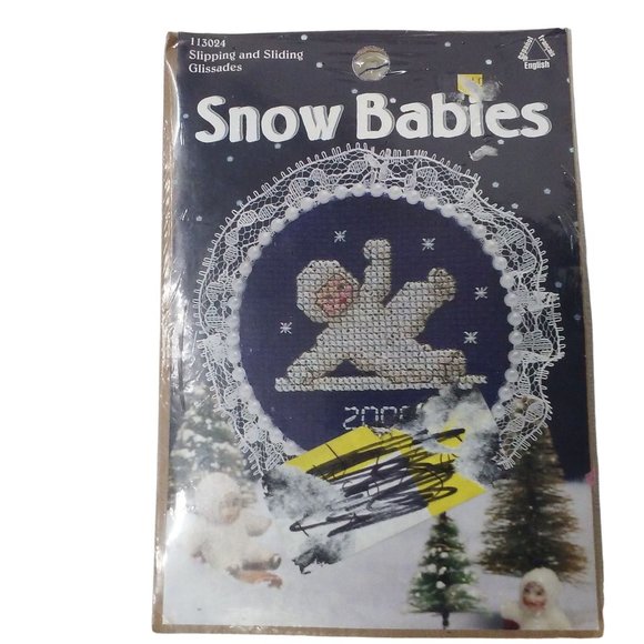 Bundle Lot of 2 Needlework Kits Christmas Snow Babies Leisure Arts 113024 NIP - Picture 3 of 8